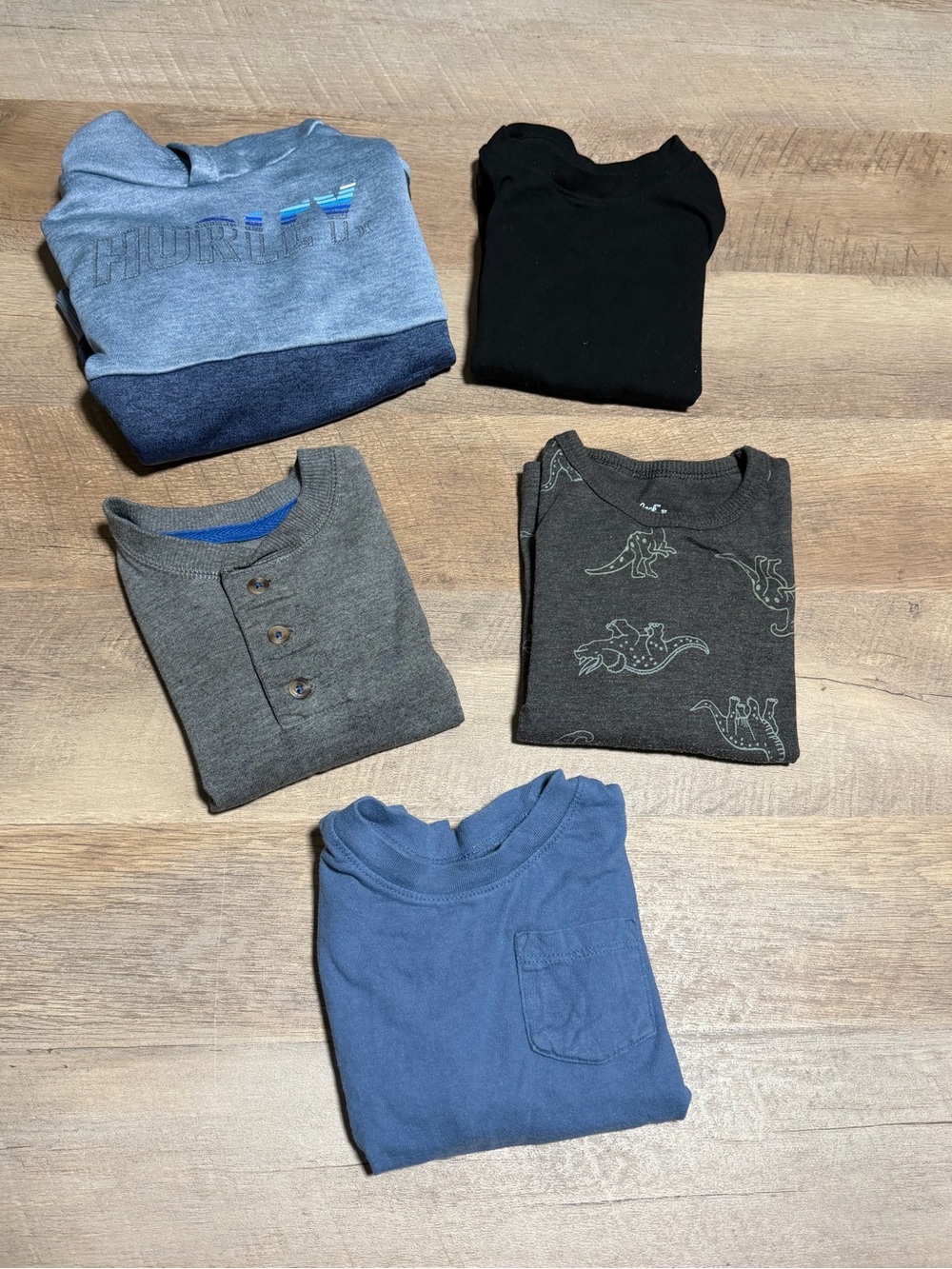 Boys 2T Long Sleeve Shirt & Hoodie Bundle | 5 Pieces